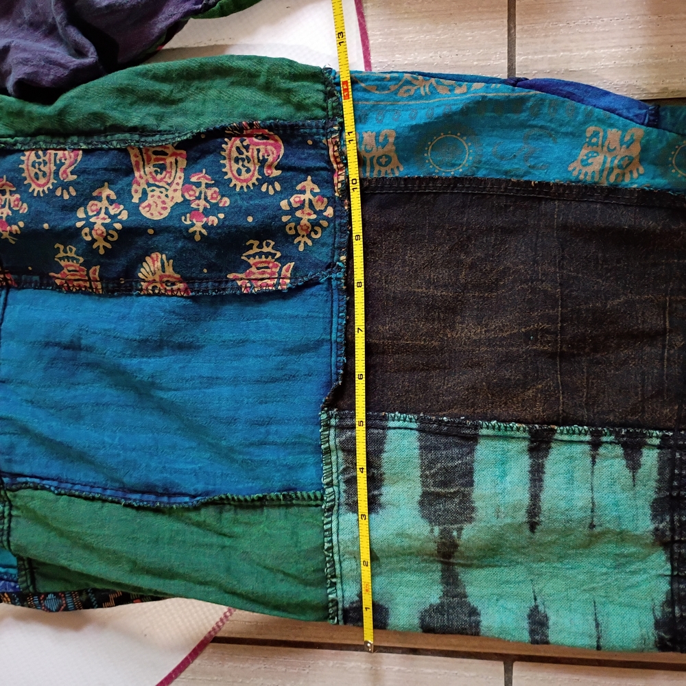 Patchwork Multicolor Boho Halter Jumpsuit in Blue… - image 15